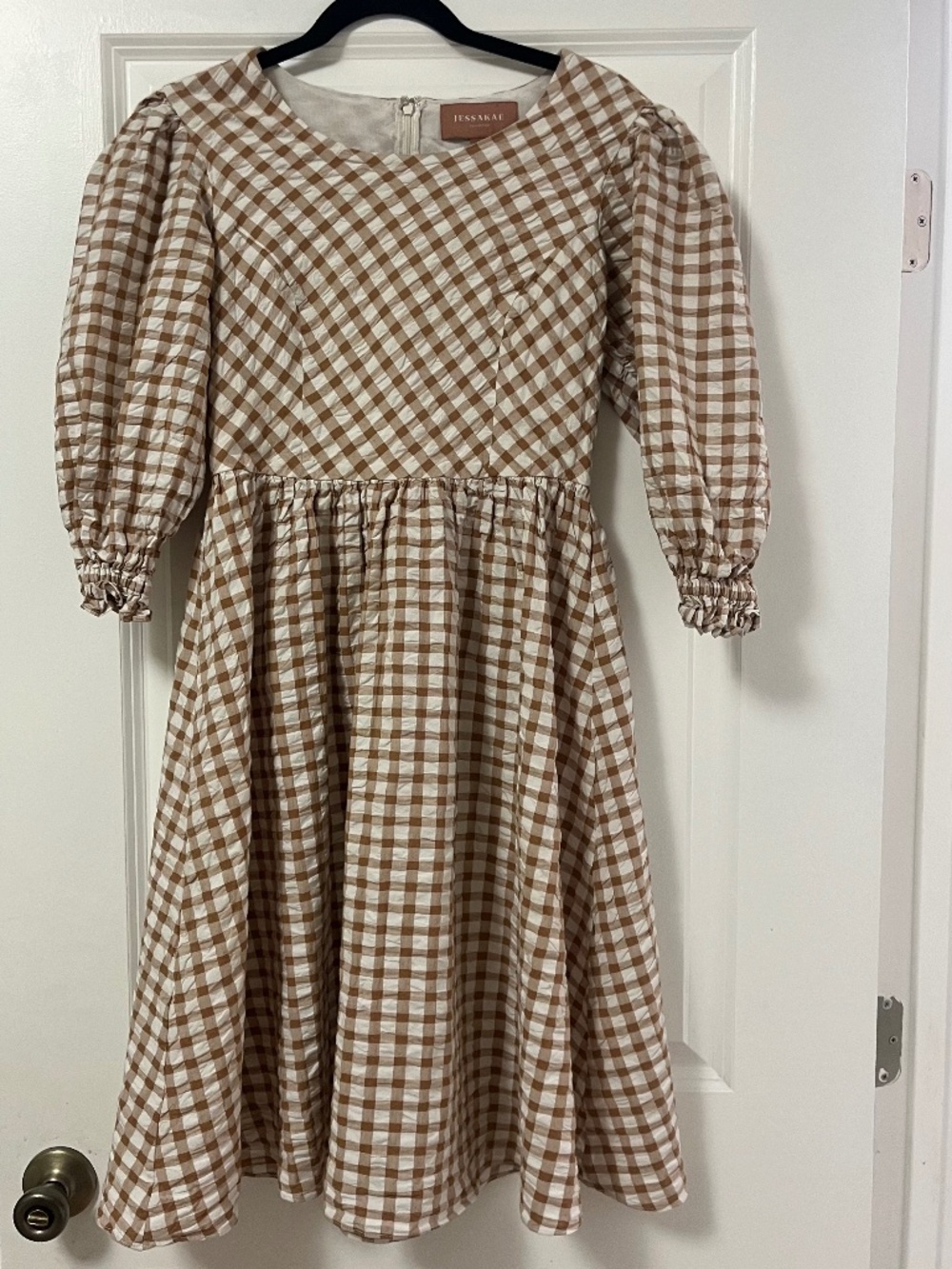 Jessakae gingham 100% cotton dress sz s